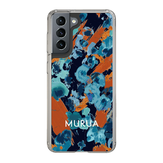 Slim Protection Case［ MURUA - Print - Blue × Orange ］