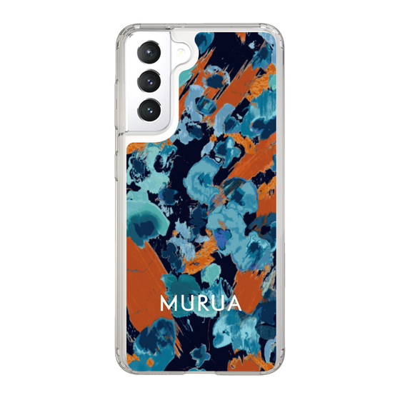 Slim Protection Case［ MURUA - Print - Blue × Orange ］