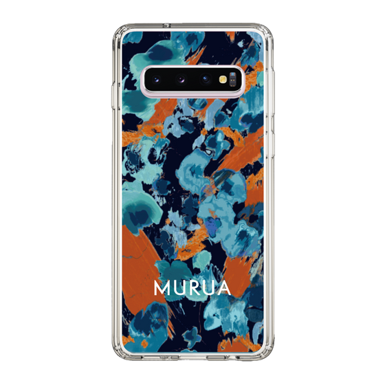 Slim Protection Case［ MURUA - Art print - Navy × Orange ］