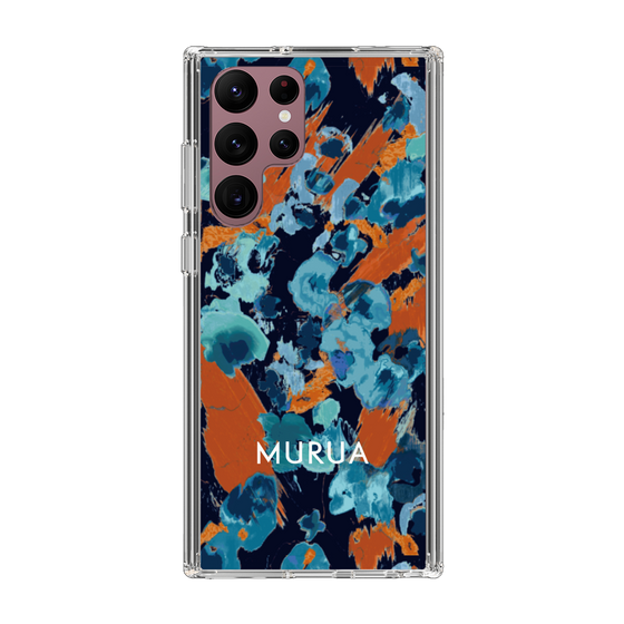 Slim Protection Case［ MURUA - Art print - Navy × Orange ］