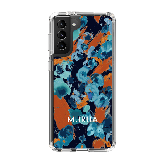 Slim Protection Case［ MURUA - Print - Blue × Orange ］