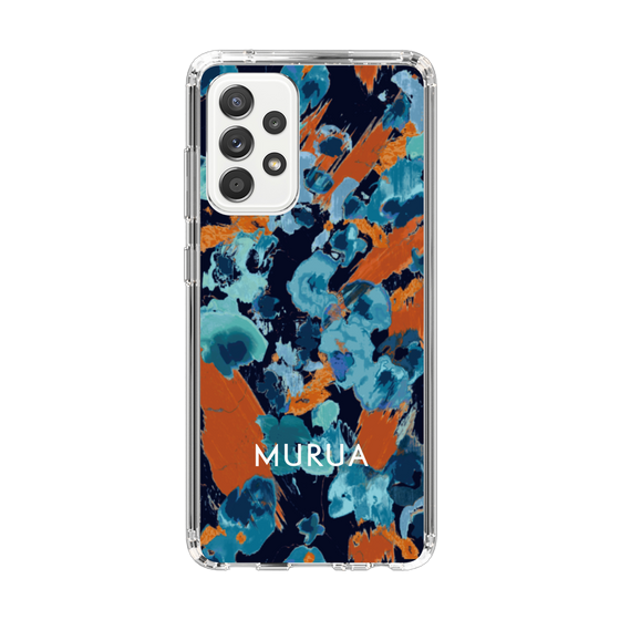 Slim Protection Case［ MURUA - Art print - Navy × Orange ］