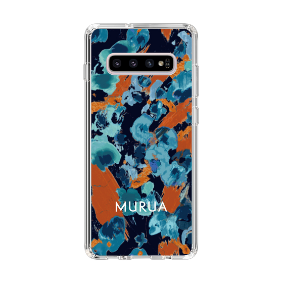 Slim Protection Case［ MURUA - Art print - Navy × Orange ］