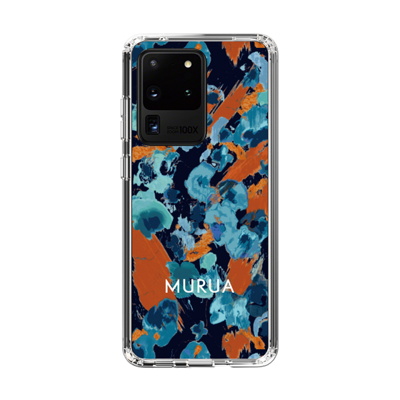 Slim Protection Case［ MURUA - Art print - Navy × Orange ］