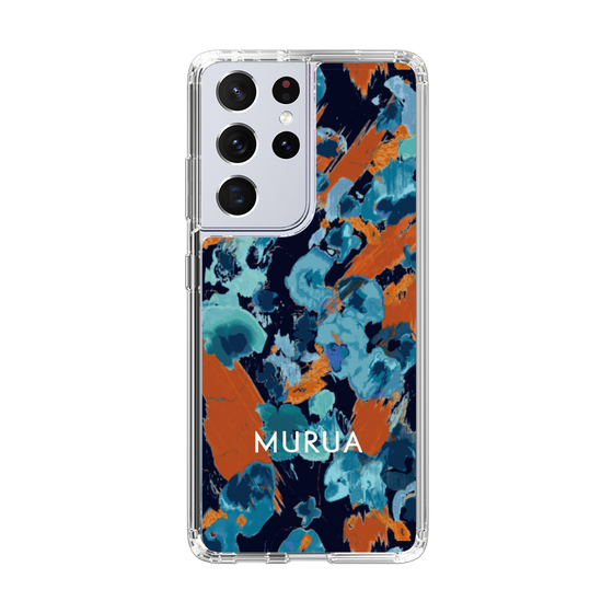 Slim Protection Case［ MURUA - Art print - Navy × Orange ］