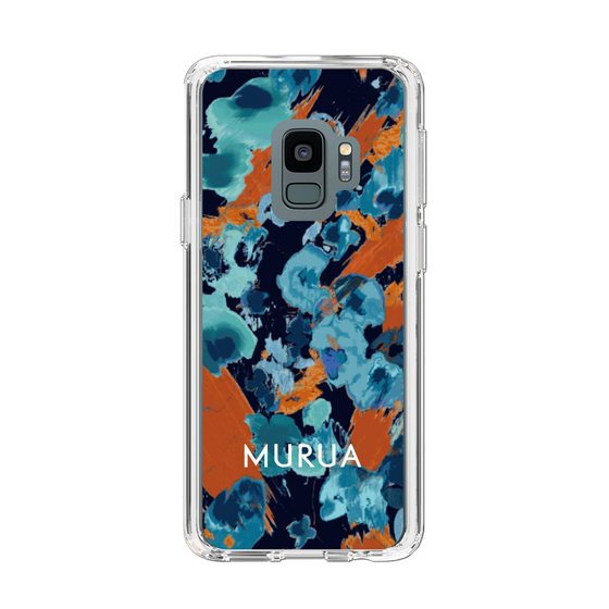 Slim Protection Case［ MURUA - Art print - Navy × Orange ］