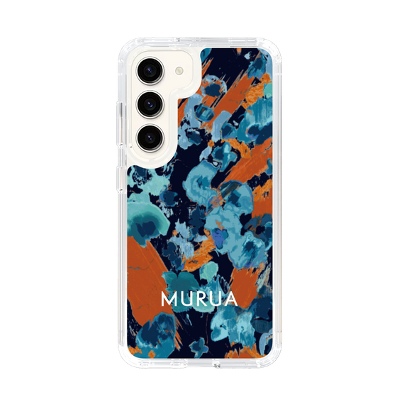 Slim Protection Case［ MURUA - Art print - Black × Orange ］