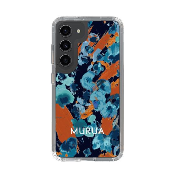 Slim Protection Case［ MURUA - Art print - Black × Orange ］