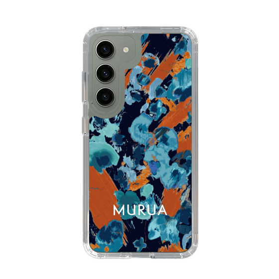 Slim Protection Case［ MURUA - Art print - Black × Orange ］