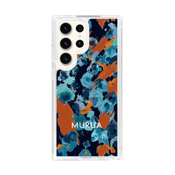 Slim Protection Case［ MURUA - Art print - Black × Orange ］