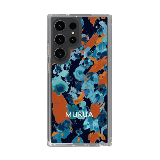 Slim Protection Case［ MURUA - Art print - Black × Orange ］
