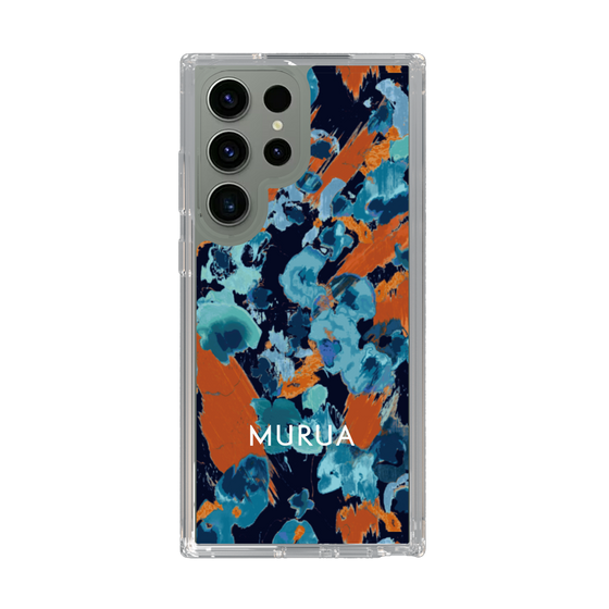 Slim Protection Case［ MURUA - Art print - Black × Orange ］