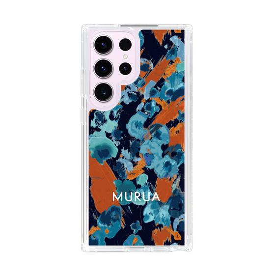 Slim Protection Case［ MURUA - Art print - Black × Orange ］