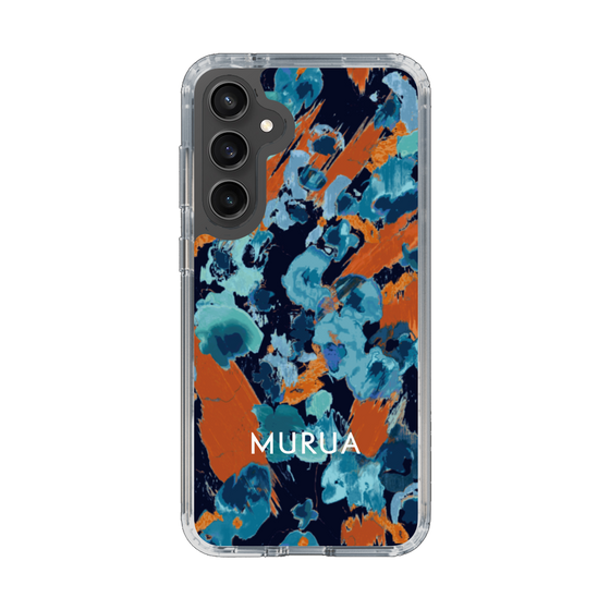 Slim Protection Case［ MURUA - Art print - Navy × Orange ］