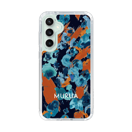 Slim Protection Case［ MURUA - Art print - Navy × Orange ］