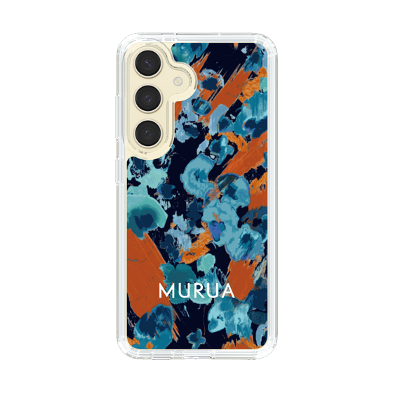 Slim Protection Case［ MURUA - Art print - Navy × Orange ］