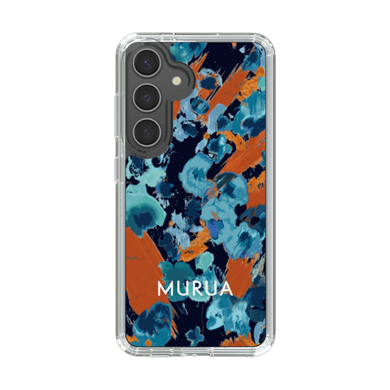 Slim Protection Case［ MURUA - Art print - Navy × Orange ］
