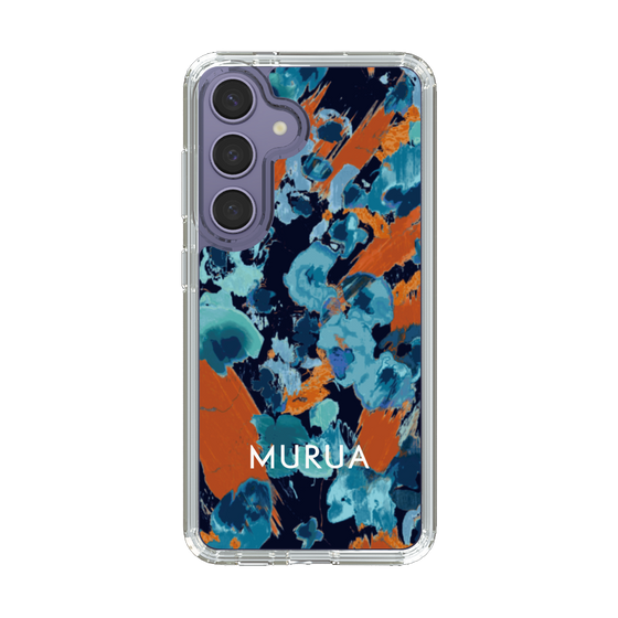 Slim Protection Case［ MURUA - Art print - Navy × Orange ］