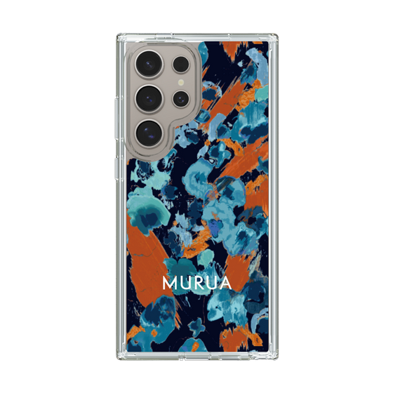 Slim Protection Case［ MURUA - Art print - Navy × Orange ］