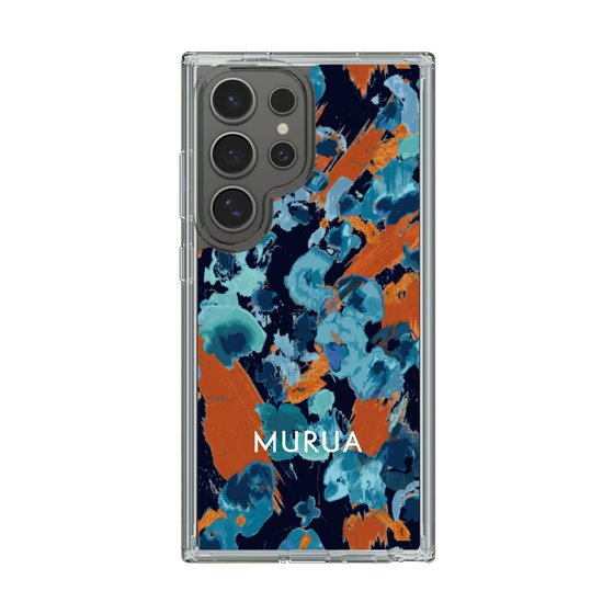 Slim Protection Case［ MURUA - Art print - Navy × Orange ］