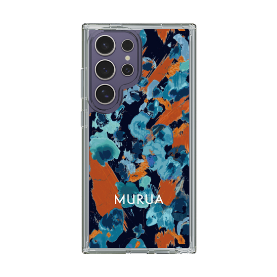 Slim Protection Case［ MURUA - Art print - Navy × Orange ］