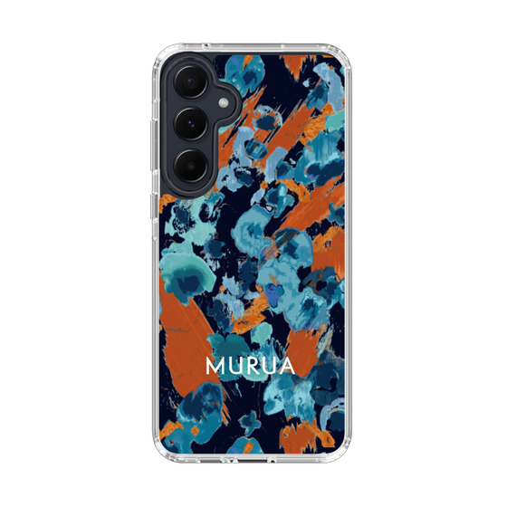 Slim Protection Case［ MURUA - Art print - Navy × Orange ］