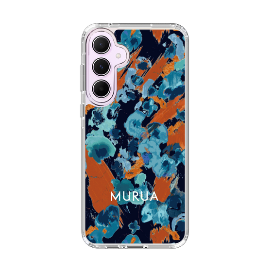 Slim Protection Case［ MURUA - Art print - Navy × Orange ］