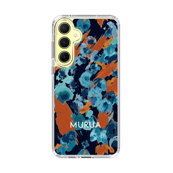 Slim Protection Case［ MURUA - Art print - Navy × Orange ］