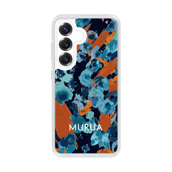 Slim Protection Case［ MURUA - Art print - Navy × Orange ］