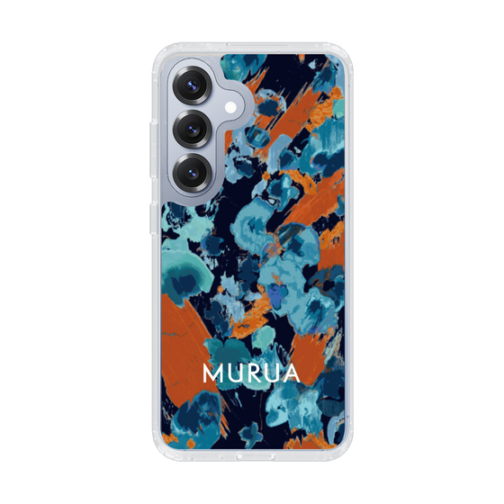 Slim Protection Case［ MURUA - Art print - Navy × Orange ］