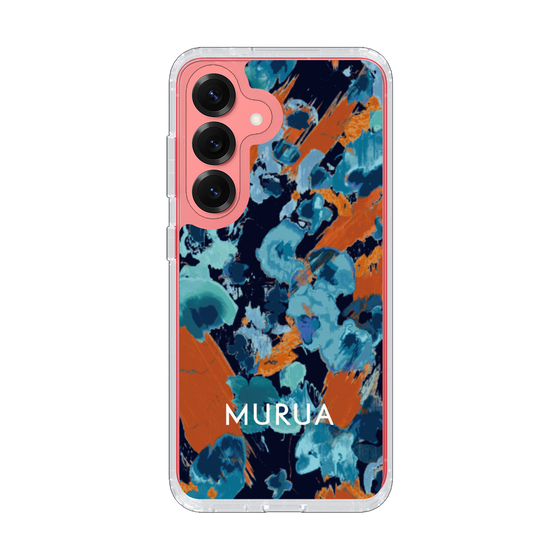 Slim Protection Case［ MURUA - Art print - Navy × Orange ］