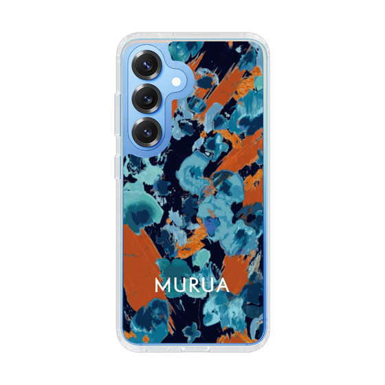 Slim Protection Case［ MURUA - Art print - Navy × Orange ］