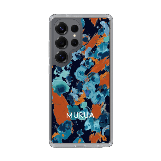 Slim Protection Case［ MURUA - Art print - Navy × Orange ］