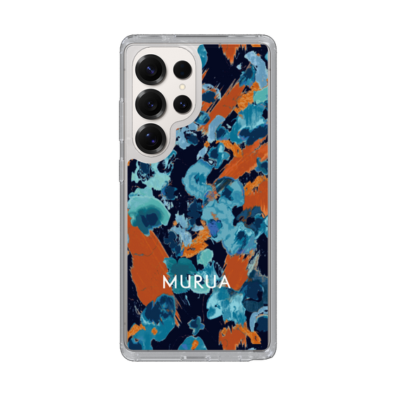 Slim Protection Case［ MURUA - Art print - Navy × Orange ］