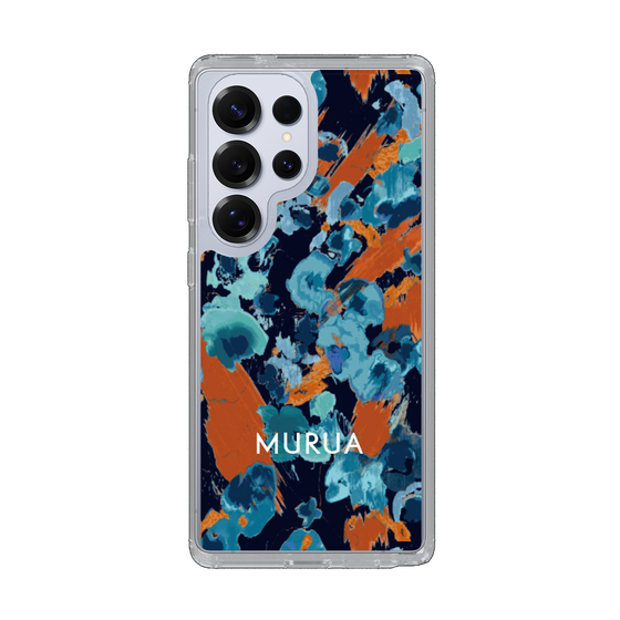 Slim Protection Case［ MURUA - Art print - Navy × Orange ］