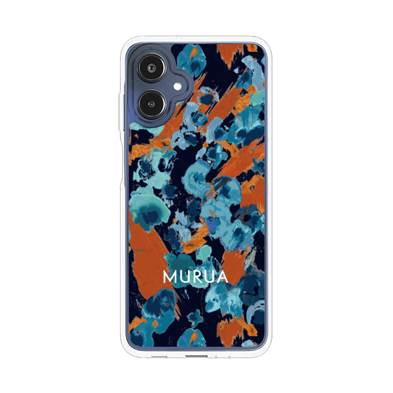Slim Protection Case［ MURUA - Art print - Navy × Orange ］
