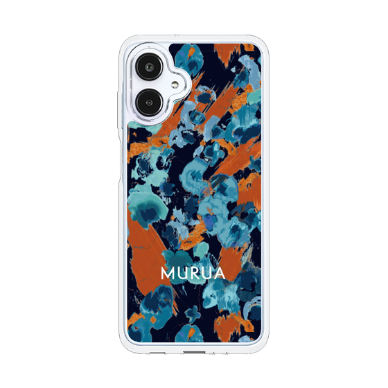 Slim Protection Case［ MURUA - Art print - Navy × Orange ］