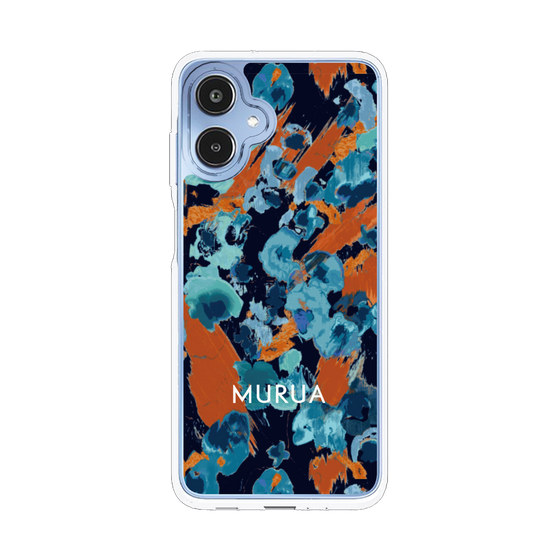 Slim Protection Case［ MURUA - Art print - Navy × Orange ］