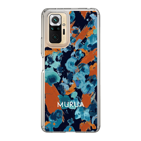 Slim Protection Case［ MURUA - Art print - Navy × Orange ］