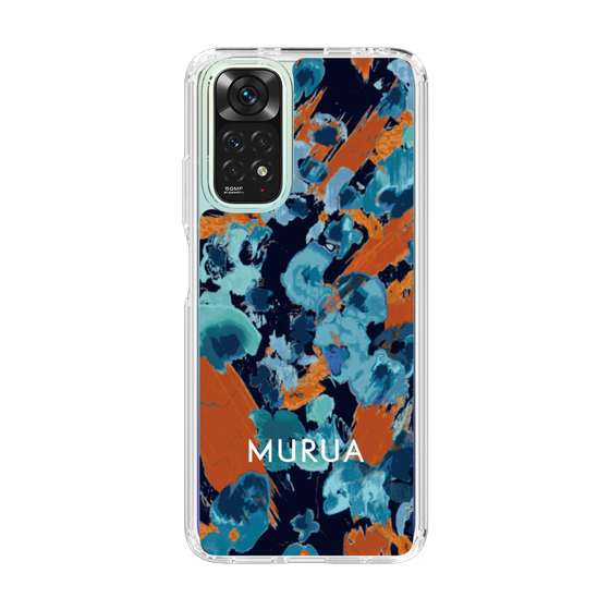 Slim Protection Case［ MURUA - Art print - Navy × Orange ］