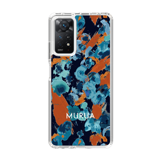 Slim Protection Case［ MURUA - Art print - Navy × Orange ］