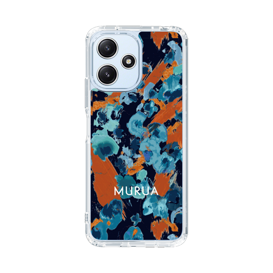 Slim Protection Case［ MURUA - Art print - Navy × Orange ］