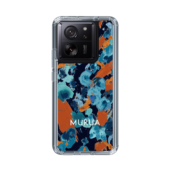 Slim Protection Case［ MURUA - Art print - Navy × Orange ］