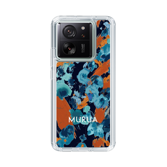Slim Protection Case［ MURUA - Art print - Navy × Orange ］