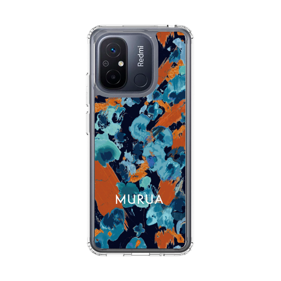 Slim Protection Case［ MURUA - Art print - Navy × Orange ］
