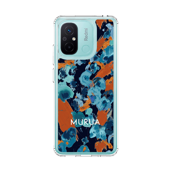 Slim Protection Case［ MURUA - Art print - Navy × Orange ］