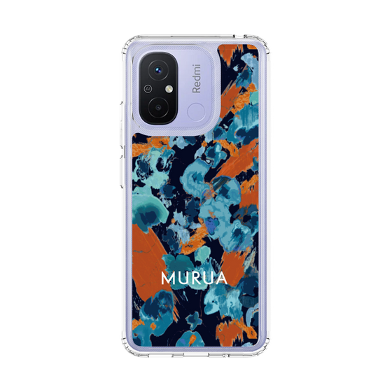 Slim Protection Case［ MURUA - Art print - Navy × Orange ］