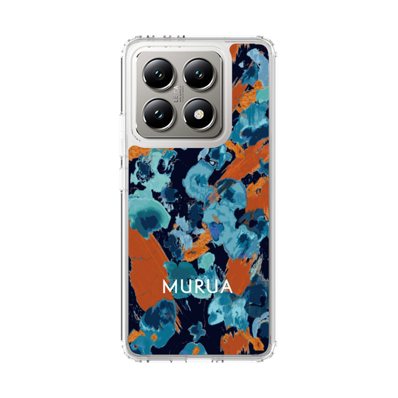 Slim Protection Case［ MURUA - Art print - Navy × Orange ］