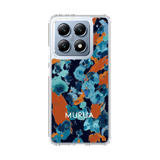 Slim Protection Case［ MURUA - Art print - Navy × Orange ］