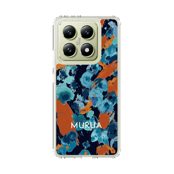 Slim Protection Case［ MURUA - Art print - Navy × Orange ］